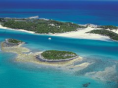 Aerial View of Exuma Cays, Bahamas